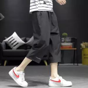 남성 여름 쿨링 밴딩 7부 바지 린넨 카고 팬츠 데일리