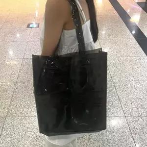 숄더백 비치백 투명 가방 반투명 PVC 검정 비치 쇼핑 백