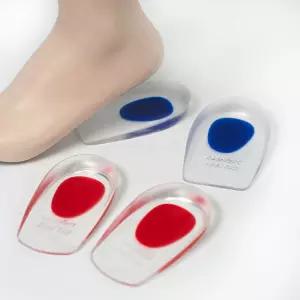 투명 실리콘 발뒤꿈치 깔창 족저근막염 듀얼칼라 충격쿠션 패드 물집방지 받지 쿠션 구두 신발 젤깔창 젤패