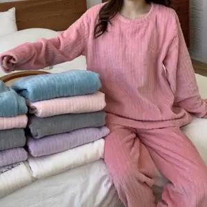수면잠옷 파자마 세트 극세사 겨울 빅사이즈 홈웨어 웨어 기모 커플
