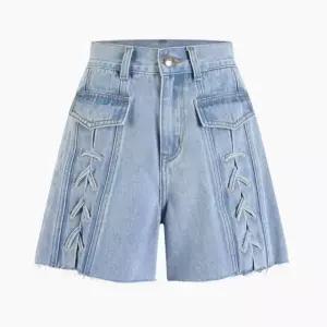 [AK수원점] [에고이스트] [BLUE LABEL] 레이스업 데님 숏츠 ES2ODQ01