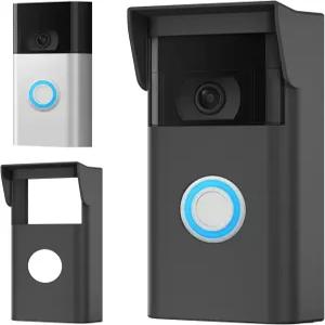 Ybludiy 실리콘 스킨 케이스 커버는 링 비디오 도어벨 2세대와 호환되며 햇빛 눈부심 날씨 및