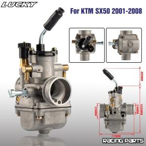 오토바이 19mm 기화기 KTM SX 50 2001-2008 먼지 핏 자전거 탄수화물 부품 엔진 액세서리