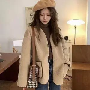 스터닝팩토리 루즈핏 여성 양털 점퍼 뽀글이 여성 캐주얼 아우터 베이직 데일리 루즈핏 양털