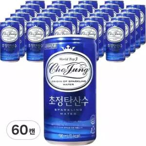 초정탄산수 플레인 수분보충 대용량 190ml 60개