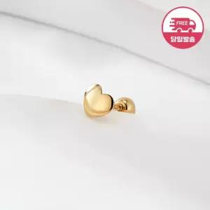[비앤비골드] 당일발송 14K 심플 골드 하트 피어싱 S 한쪽 JAE40817