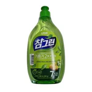 [엄지척]참그린 OCC571T1 녹차 주방세제 500g 용기형 기름 제거 세척용