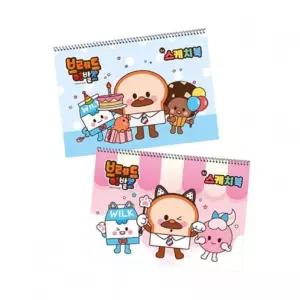핑크풋 스케치북 미술 놀이 그림 브레드이발소 학용품
