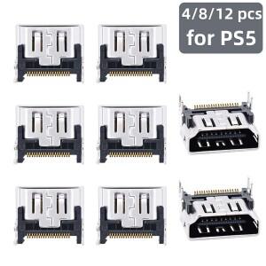 4/8/12 PCS HDMI 포트 교체 소켓 잭 인터페이스 커넥터 Playstation 5 콘솔  수리 부품 액세서리