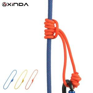 Xinda 야외 프루식 코드 로프 120cm 길이 액세서리 내구성 있는 폴리에스테르 나일론 케블라 암벽 등반 6mm