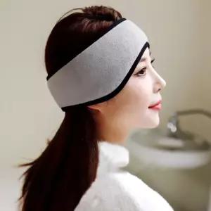2개 플리스 귀마개 겨울 방한 이어머프 안대겸용 도리 덮개 밴드 골프마개 군대이어 이어 방한용