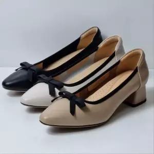 미셸by탠디 TC01 여성 4cm 리본포인트 펌프스 컴포트화  X242034SB