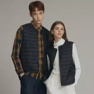 잠뱅이 동백01 공용 라운드넥 투웨이 스냅 경량 베스트 WL4WWV91