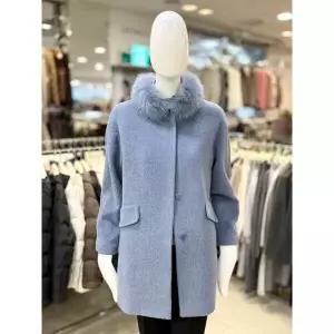 조이너스 세이브존01 폭스퍼 하프넥 모직 코트 JAEW1WCH310