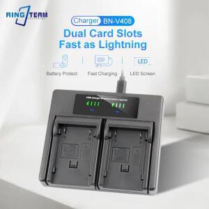 BN-V408 배터리 LED USB 충전기, JVC BN-V408U BN-V416 GR-D230US GR D30 D30E D30U D30US D31EK D31US D32