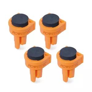 POWERTEC 71188 디럭스 벤치도그 1.9cm 3/4인치 나일론 미끄럼방지 EVA 포함 4개입