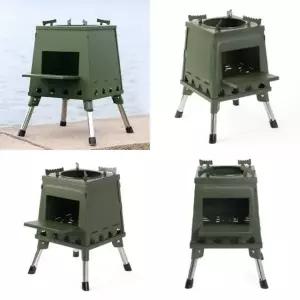 ( )접이식 화목난로 26x34cm 카키 미니화목난로 캠핑용화목난로