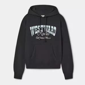 후아유 Western Printing Hoodie WHMHG2221F 차콜