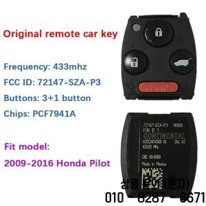 CN 003115 PCF7941A FCCID 72147 SZA P3가 장착된 2009 2016 HONDA 호환 Pilot용 기존 4버튼 원격 키
