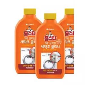 홈스타 2배 강력한 퍼펙트 세탁조 클리너 450ml 3개 세탁기 내부 드럼 통돌이 통세척 냄새 이물질 청소