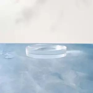 투명재질 원형 플레이트 80x80x5mm 아크릴판 공예재료 재단용 판재 진열대 아크릴받침대 90D1E