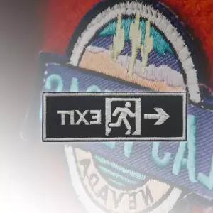찍찍이 밀리터리 패치 와펜 EXIT 야광패치 컴퓨터자수 오바로크 군인용품 3cm C3FD5