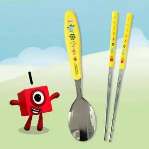 넘버블록스 베이직 스푼 젓가락 어린이 수저세트 포크 아동수저 F927D