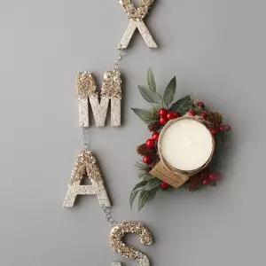 펄글자 X-MAS 걸이 장식 크리스마스 성탄 트리 꾸미기 기타장식용품 이니셜가랜드 0084A