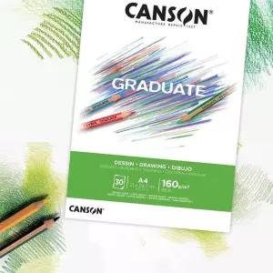 캔손 graduate 드로잉패드 160g A4 색연필 콘테 작업 크로키북 캘리그라피북 BA25A