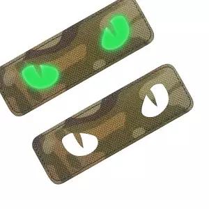 멀티캠 원단 화이트 반사 CAT EYE 패치 와펜 홀로그램 오로라 3F583