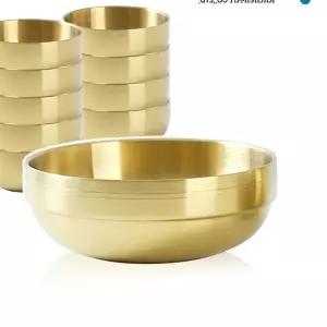 키친아트 금상첨화 티타늄 이중 국대접 12cm 10개 반상기 스텐레스밥그릇 합식기 AB587