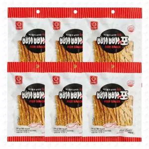 빼빼포 매운맛 24g 6개 기타건어물 건어물안주 간단안주 술안주 어포 야식 CDCE4