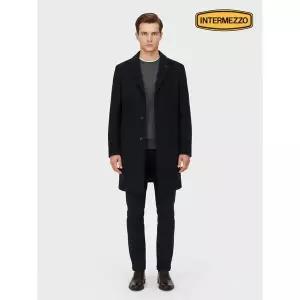 [INTERMEZZO]울 블랜디드 싱글 코트 네이비 IMFDCT512F_P415422478