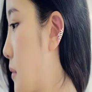 실버 리프 롤링 이어 커프 G 실버귀걸이 2.2cm Gold 결혼기념일 16DCE