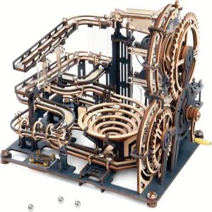 로보타임 3D 퍼즐 마블 런 - LGA01 나이트 시티 목조 모델 제작 성인용 빌딩 키트