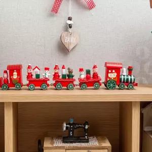 산타클로스 꼬마기차 미니어처 장식 31cm 장식미니어처 크리스마스트리 업소용트리 산니어처 80EDB