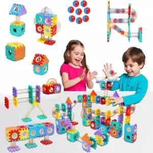 AOITE 234 PCS STEM 마블 런 빌딩 학습 장난감 선물 건설 레이스 트랙 블록 4 5 6 7 8 9 10 11 년