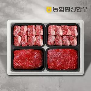 [롯데백화점]농협횡성한우 1등급 농협횡성한우 찜갈비 600g x 2팩+국거리 400g+산적 400g