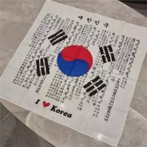 태극기 반다나 태극기 스카프 개별포장 손수건 대한민국 기념품 국산 머리 헤어