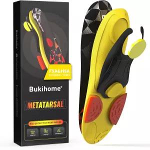 Bukihome 지지용 보조 깔창 중족골 및 발바닥 앞꿈치 강력한 아치 쿠션 모튼 신경종용 EVA XS 사이즈