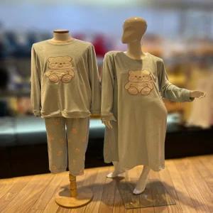 비너스 극세사 곰 자수 원피스 커플 실내복 VEV3788LVEP378MS 645120