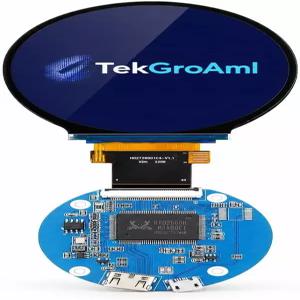 TekGroAml 28인치 미니 IPS PC 케이스 LCD 원형 디스플레이 480x480 330 nits 화면 및 HDMI 컨트롤 보드