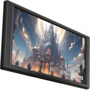 Thermalright Trofeo Vision LCD 블랙 686 IPS 화면 AIO 쿨러 섀시용 280x480 해상도 자석 이동식