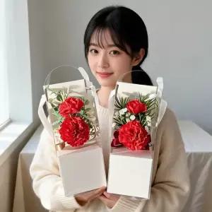 카네이션 코사지 브로치 어버이날 스승의날 선물 졸업식 기념일 행사용 뱃지