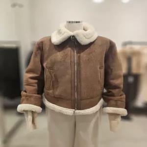 시슬리 넥 버클 집업 인조 무스탕 SALEC1561 721927
