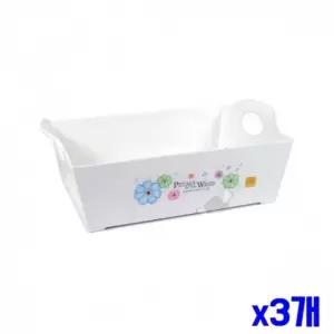 손잡이 화이트 소품 바구니 특대 x3개 리빙바스켓 [BXY86197]