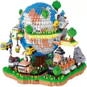BDYDT 아키텍처 글로벌 빌리지 마이크로 빌딩 블록 세트 (5452PCS ) 및 성인을 위한 건축 모델 장난감 선물