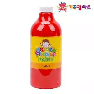 키즈맘아트 미술놀이 핑거페인트 1000ml 낱색 (빨강색)