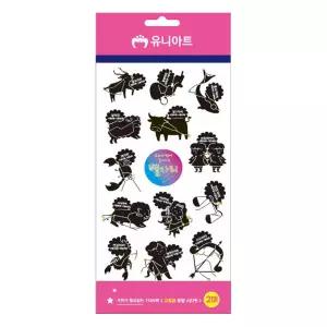 위자드 유니아트 교육용 투명스티커 (별자리) 미술스티커