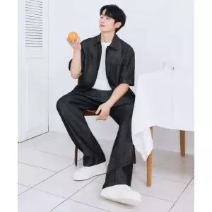 마인드브릿지 와이드핏린넨데님풀밴딩팬츠 MYDP31M2